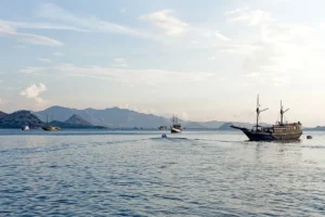 Boats near Kelor Island, Komodo National Park