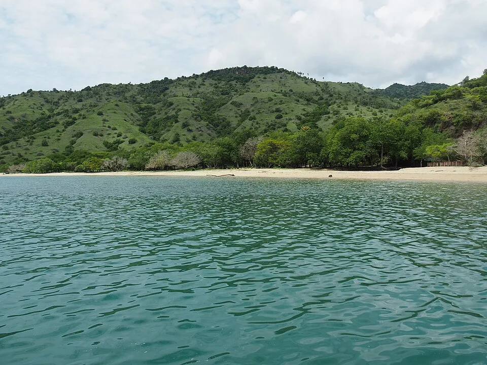 Komodo Island viewed from a boat